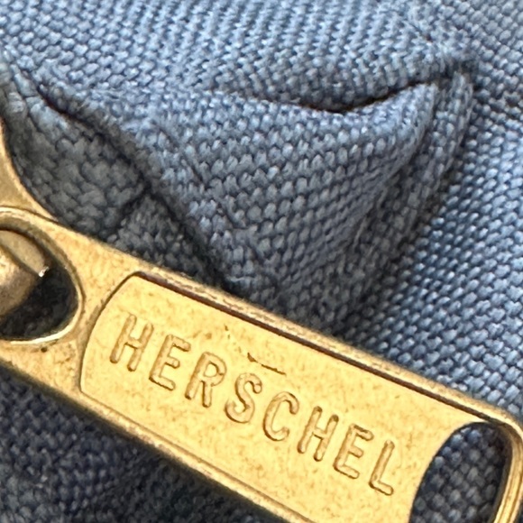 Like New Herschel Supply Co. Denim Blue Canvas Backpack - Picture 9 of 10